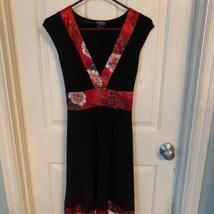XOXO Collection black dress with red accents